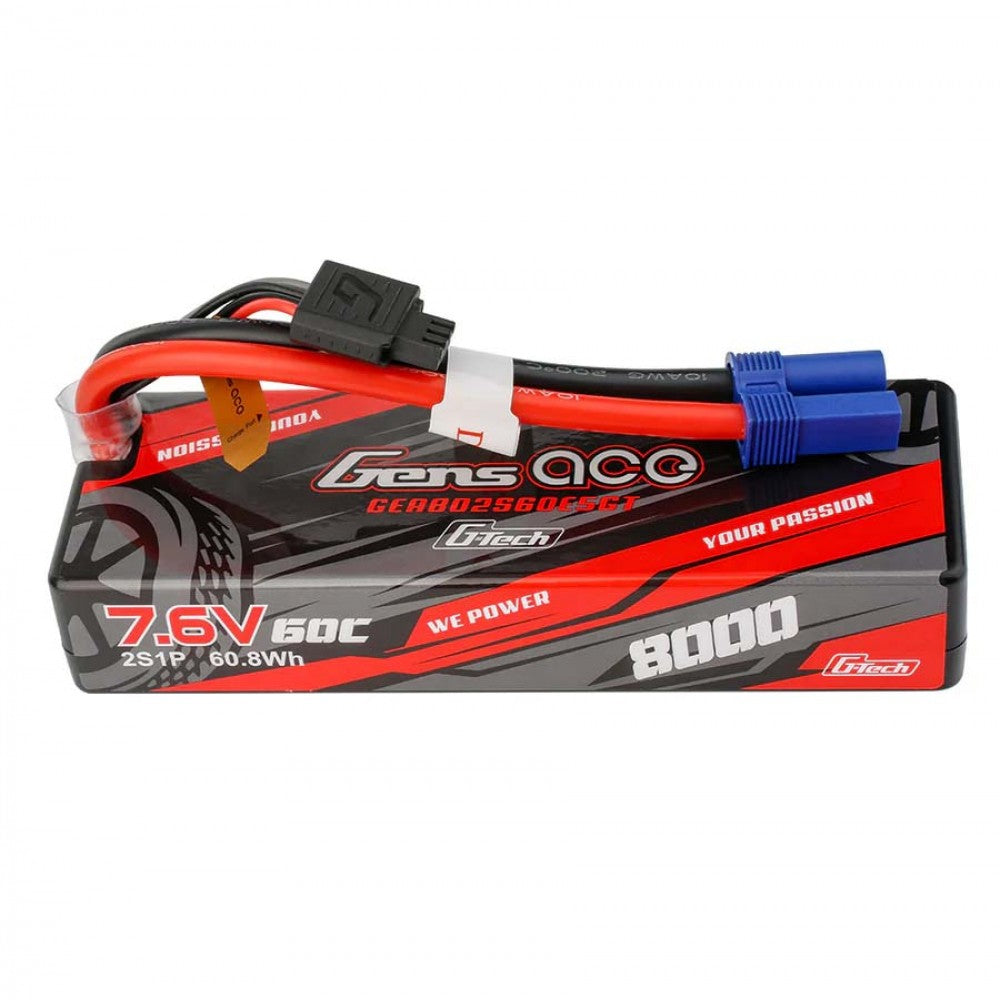 Gens ace G-Tech 8000mAh 2S 7.6V 60C HV LiPo EC5 – High Voltage Μπαταρία RC