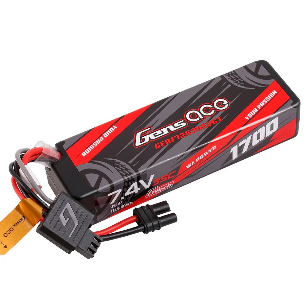 Gens ace G-Tech 1700mAh 7.4V 35C 2S HardCase LiPo Battery με iEC2 Plug