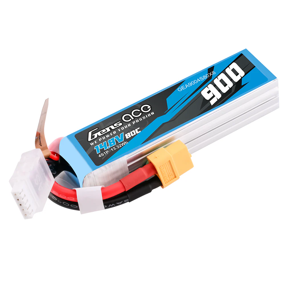 Gens Ace 900mAh 4S 14.8V 80C LiPo XT60 – Μπαταρία για F5J & Performance Motorgliders
