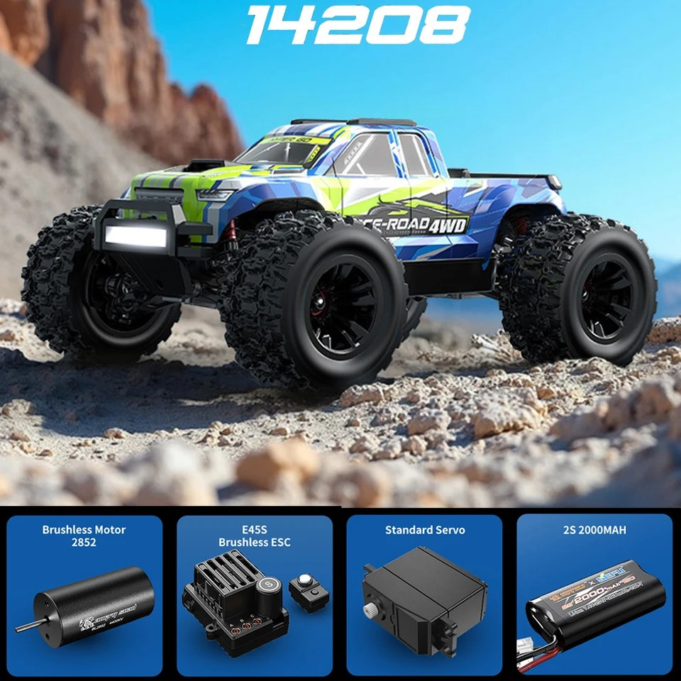 MJX Hyper GO 14208 1/14 Brushless Monster Truck 4WD RTR με Μπαταρία & Φορτιστή