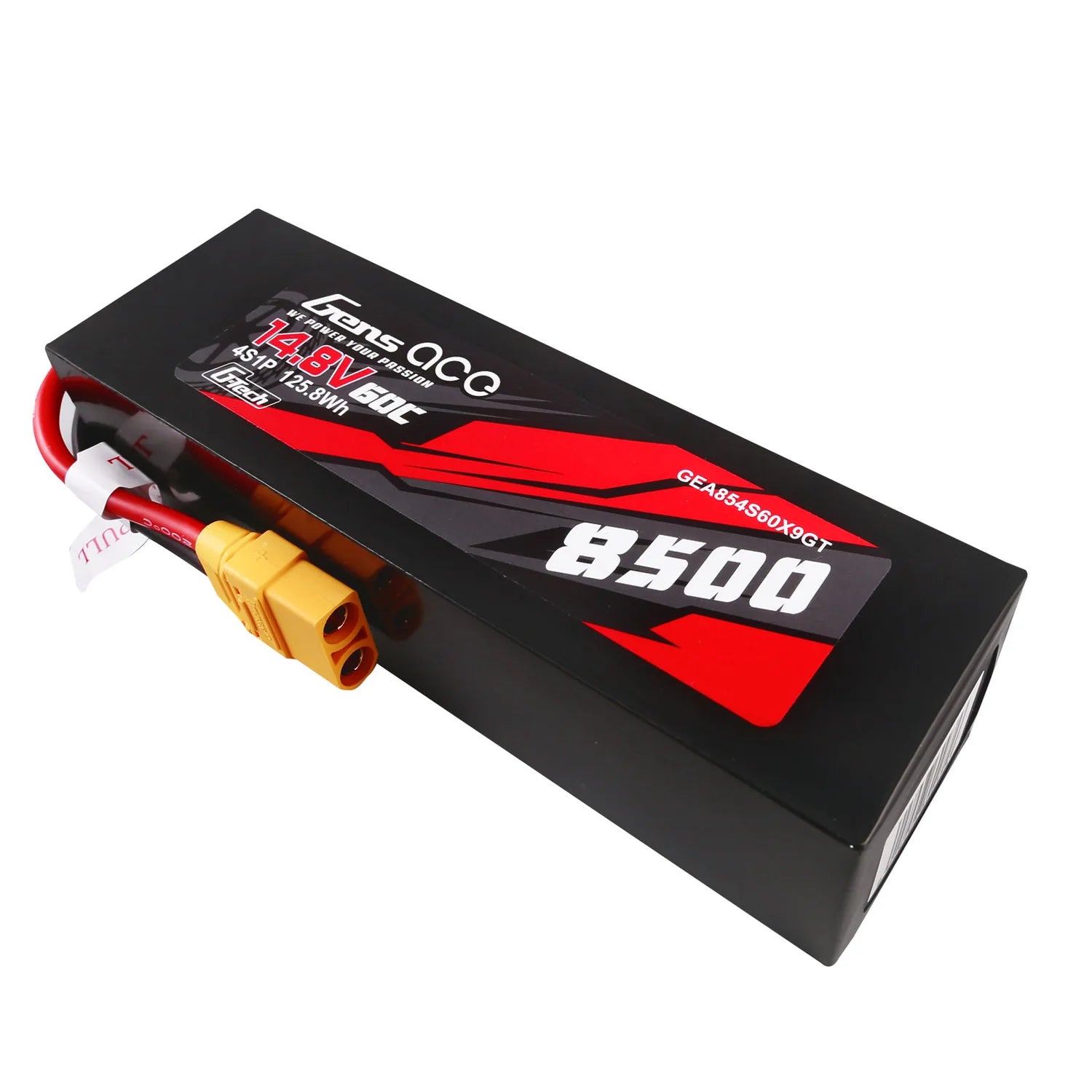 Gens Ace G-Tech 8500mAh 14.8V 60C 4S LiPo Battery XT90 Hard Case