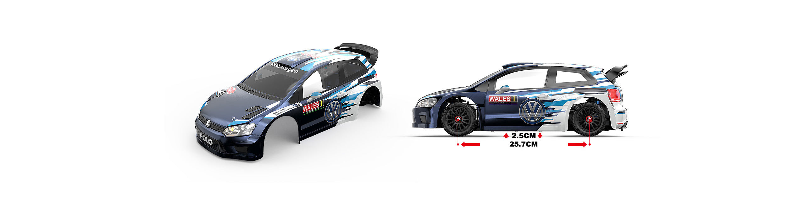 MJX Hyper GO 14304 Volkswagen Polo R WRC 1/14 RTR Brushless 4WD Rally & Drift Car