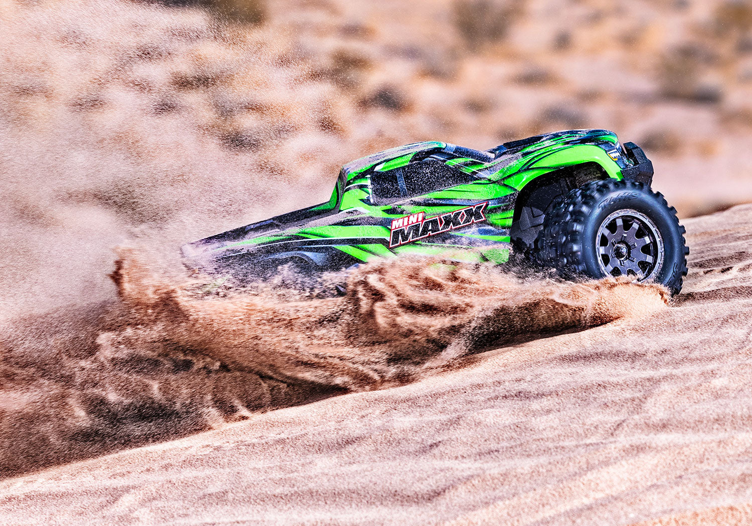 Traxxas Mini Maxx 4WD BL-2s Brushless RTR Monster Truck με 2S LiPo & USB-C Charger – Green (107154-1)