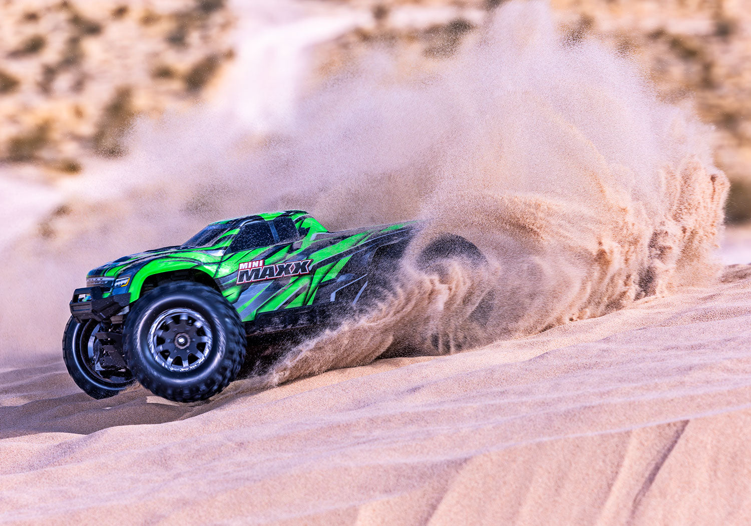Traxxas Mini Maxx 4WD BL-2s Brushless RTR Monster Truck με 2S LiPo & USB-C Charger – Green (107154-1)
