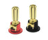 ProtonRC Lockdown Heatsink Bullet Plug Grips with 5mm Bullets (Black/Red)