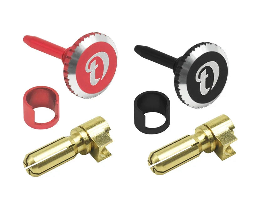 ProtonRC Lockdown Heatsink Bullet Plug Grips with 5mm Bullets (Black/Red)
