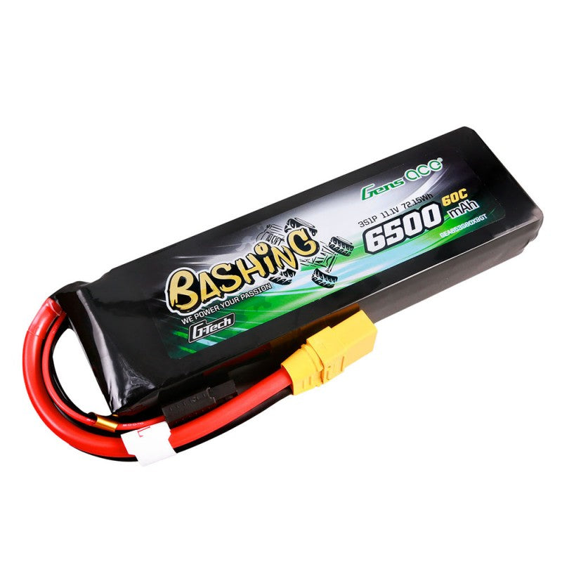 Gens Ace G-Tech 6500mAh 11.1V 60C 3S LiPo Battery XT90 – Bashing Series