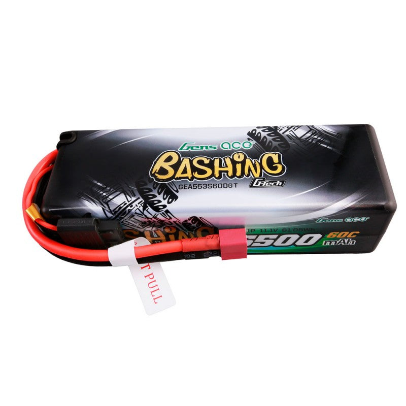 Gens ace G-Tech 5500mAh 11.1V 60C 3S HardCase LiPo Battery με T-Plug (15#)