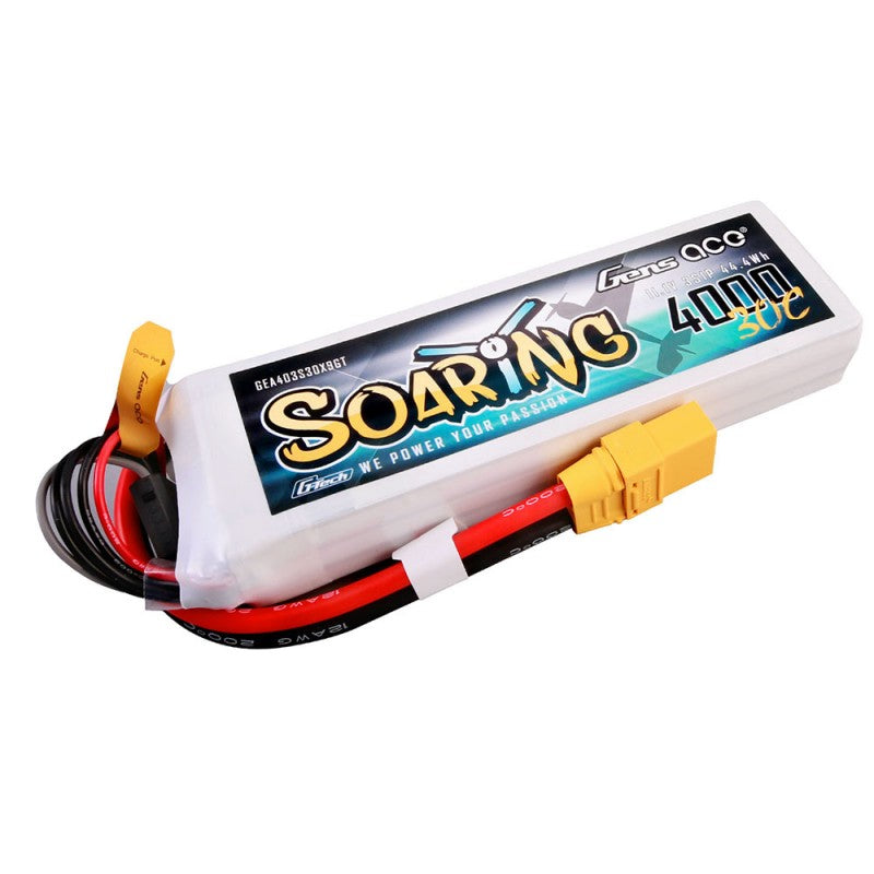 Gens ace G-Tech Soaring 4000mAh 11.1V 30C 3S LiPo Battery XT90 | Racerc