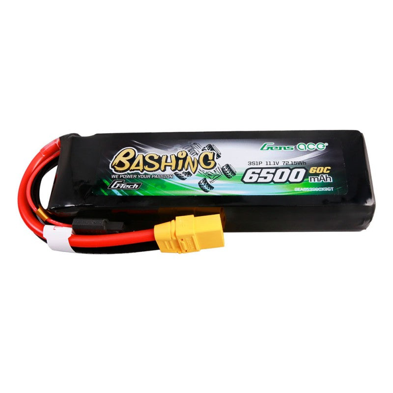 Gens Ace G-Tech 6500mAh 11.1V 60C 3S LiPo Battery XT90 – Bashing Series