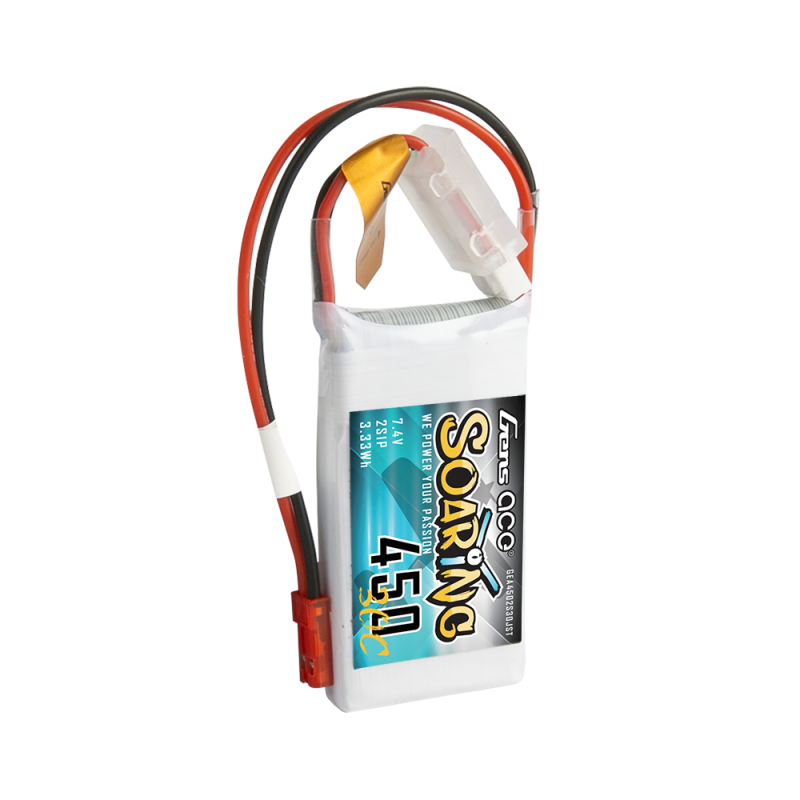 Gens ace Soaring 450mAh 7.4V 30C 2S LiPo Battery με JST-SYP Plug