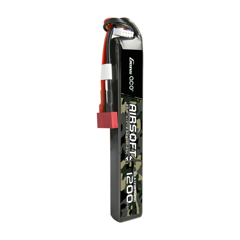 Gens ace 1200mAh 11.1V 25C 3S LiPo Μπαταρία Airsoft με T-Plug