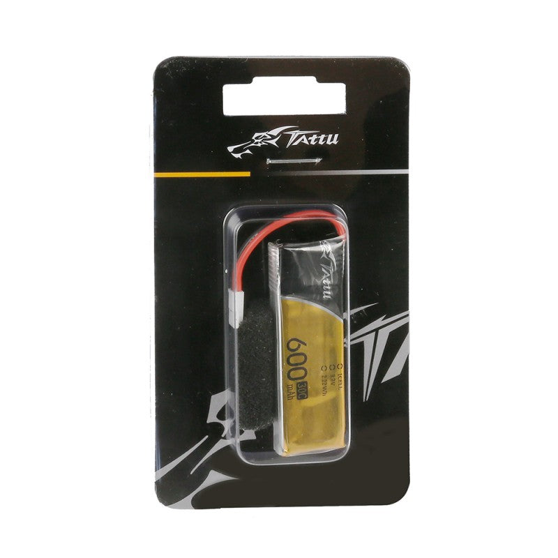 Tattu 600mAh 3.7V 30C 1S LiPo Battery Molex Plug | Racerc