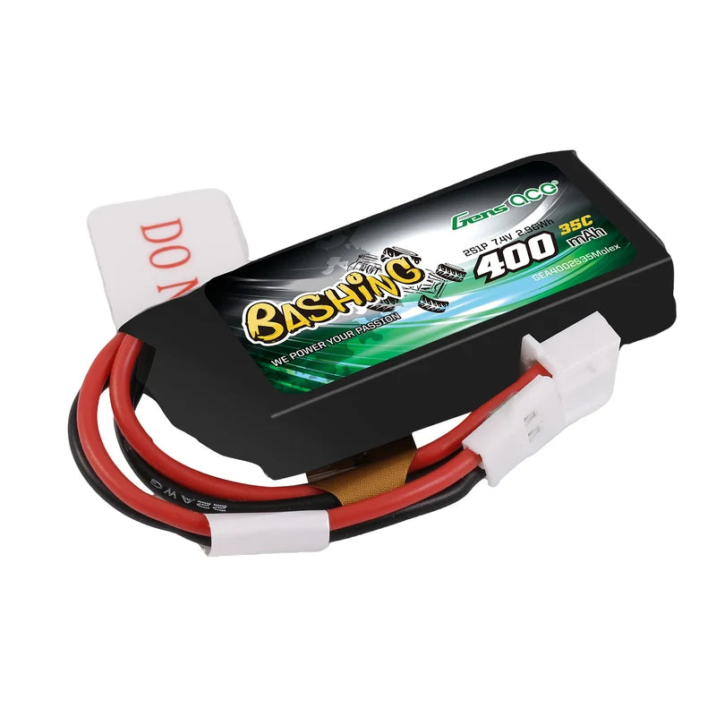 Gens ace Bashing 400mAh 2S 7.4V 35C LiPo Molex – Μπαταρία για Micro RC