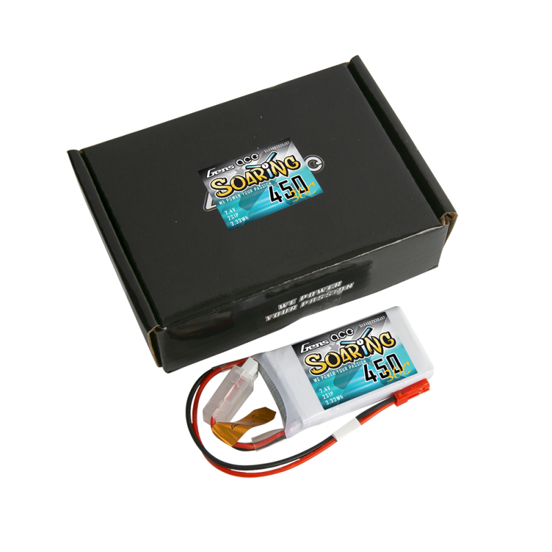 Gens ace Soaring 450mAh 7.4V 30C 2S LiPo Battery με JST-SYP Plug