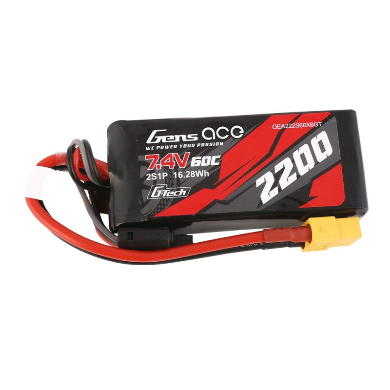 Gens ace G-Tech 2200mAh 7.4V 60C 2S LiPo Battery με XT60 Plug