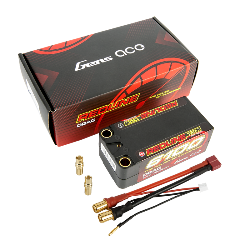 Gens ace Redline Series 6100mAh 7.4V 130C 2S2P HardCase 71# LiPo Battery
