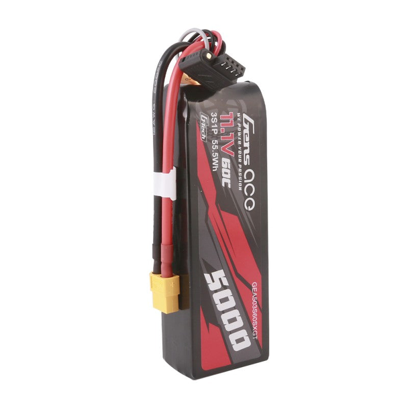 Gens ace G-Tech 5000mAh 11.1V 60C 3S Short-Size LiPo Battery με XT60 Plug