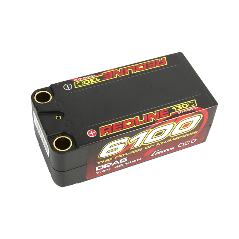 Gens ace Redline Series 6100mAh 7.4V 130C 2S2P HardCase 71# LiPo Battery
