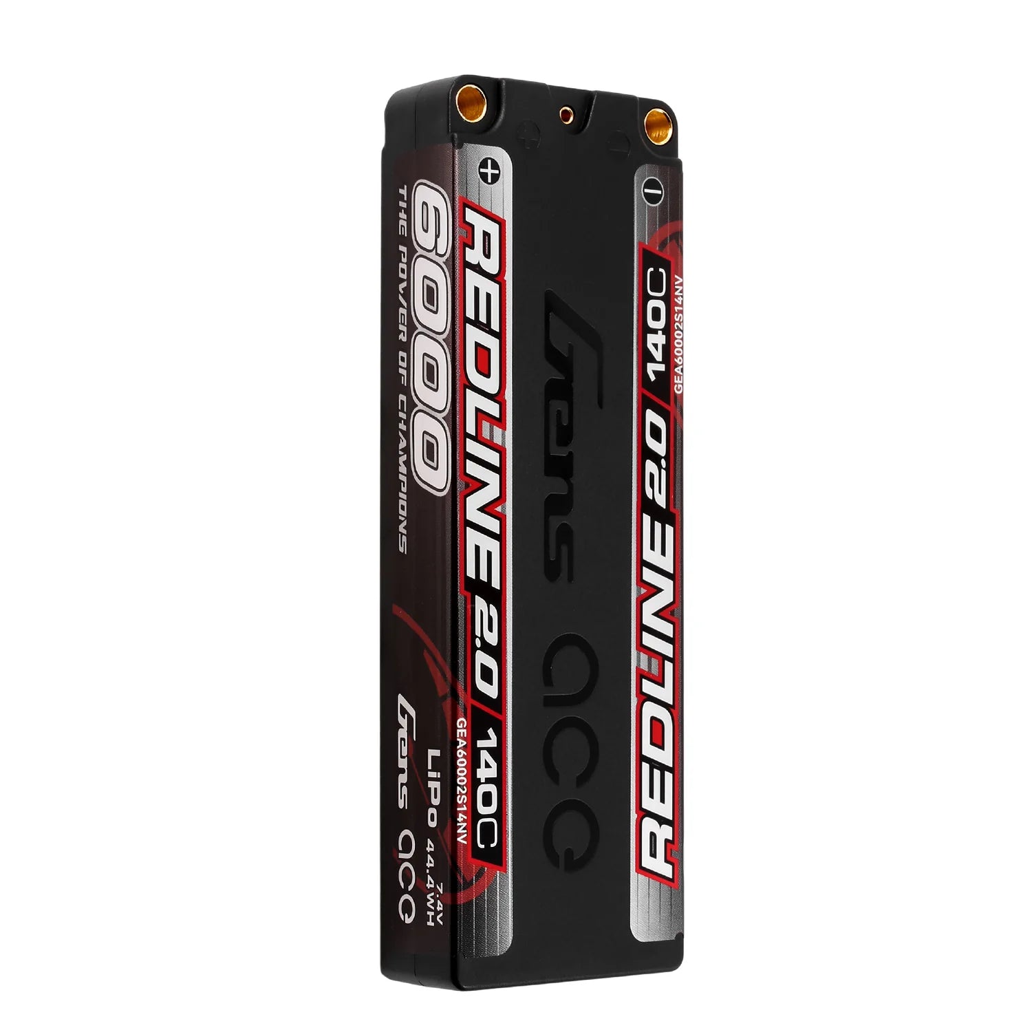 Gens ace Redline 2.0 6000mAh 7.4V 140C 2S HardCase LiPo Battery με 5.0mm Bullet