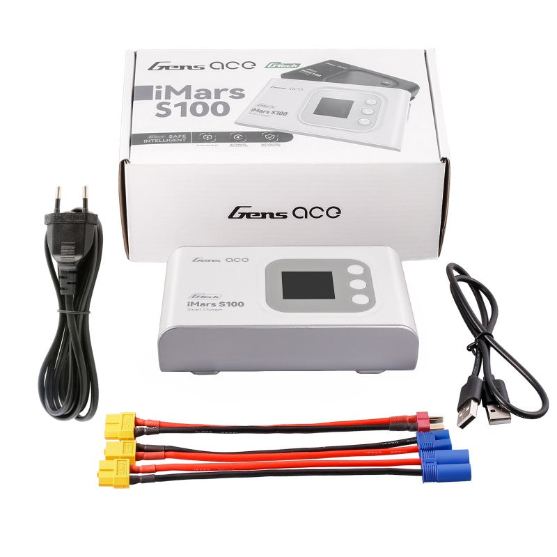 Gens ace iMars S100 G-Tech Smart AC Balance Charger 100W 10A (White)