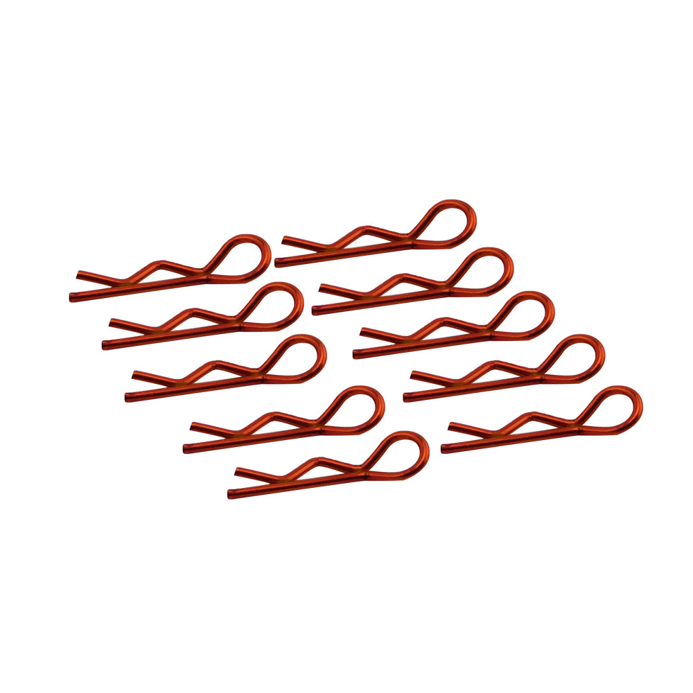 ProtonRC Color Bodyshell R-Clips Stock Size Orange 10 PCS