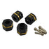 ProtonRC Brass Wheel Hex Adaptor +5 Extensions 12x10mm - Black