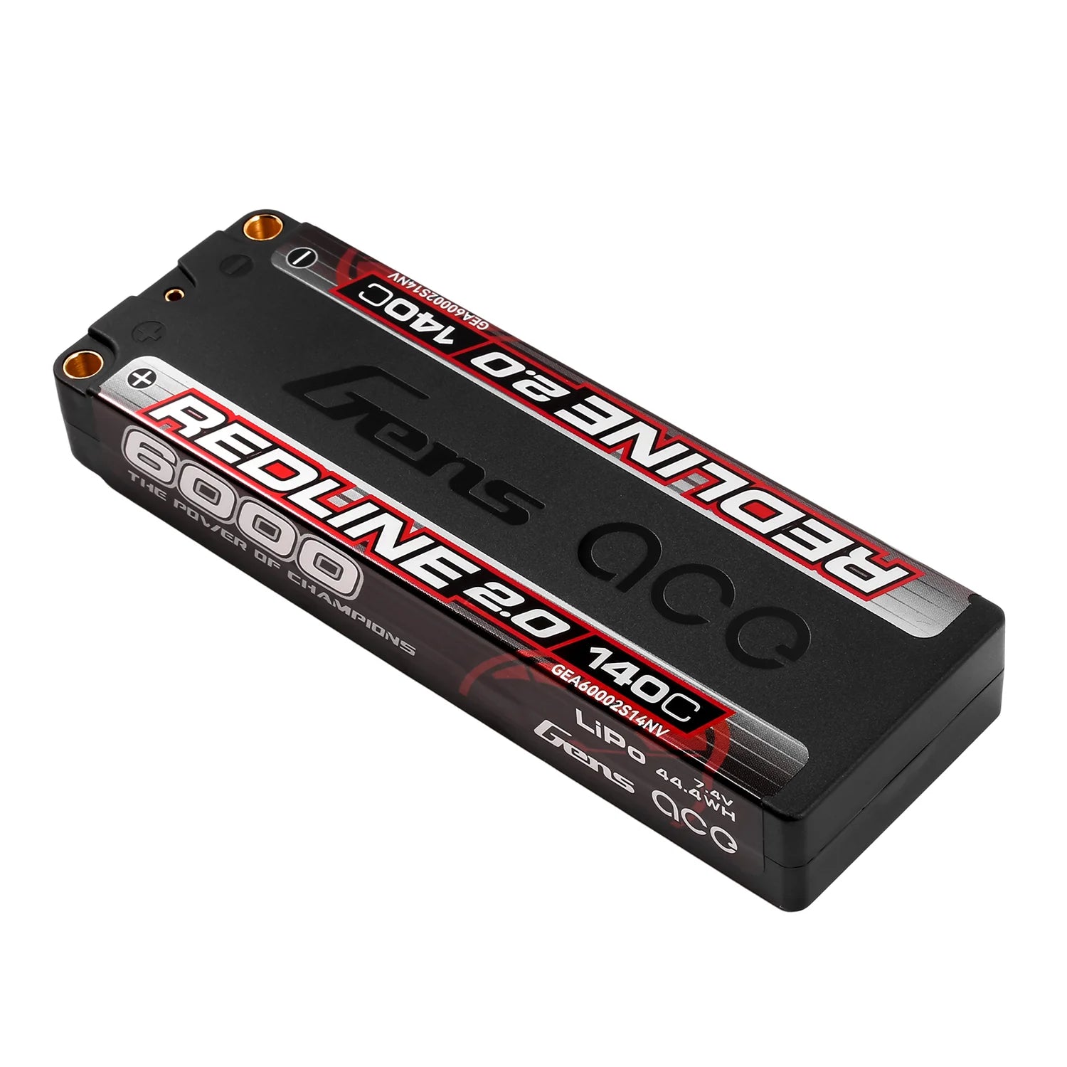 Gens ace Redline 2.0 6000mAh 7.4V 140C 2S HardCase LiPo Battery με 5.0mm Bullet