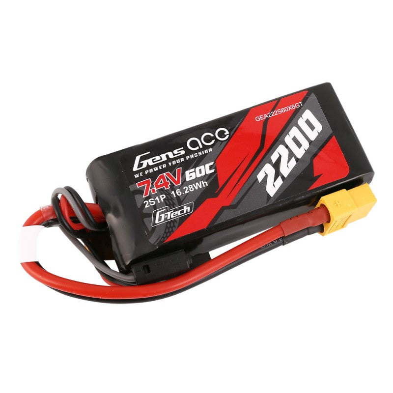 Gens ace G-Tech 2200mAh 7.4V 60C 2S LiPo Battery με XT60 Plug