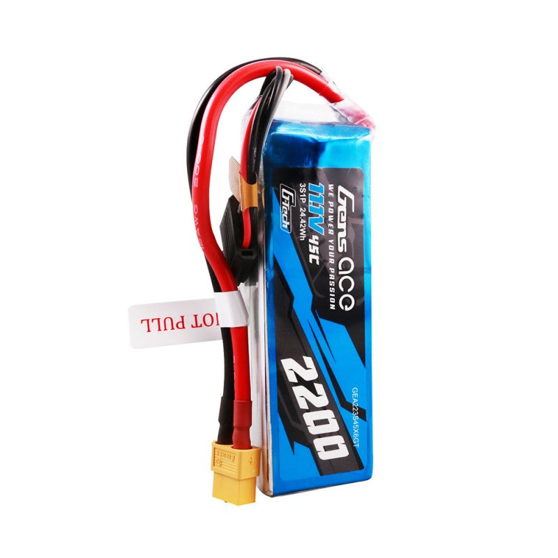 Gens ace G-Tech 2200mAh 11.1V 45C 3S LiPo Battery με XT60 Plug
