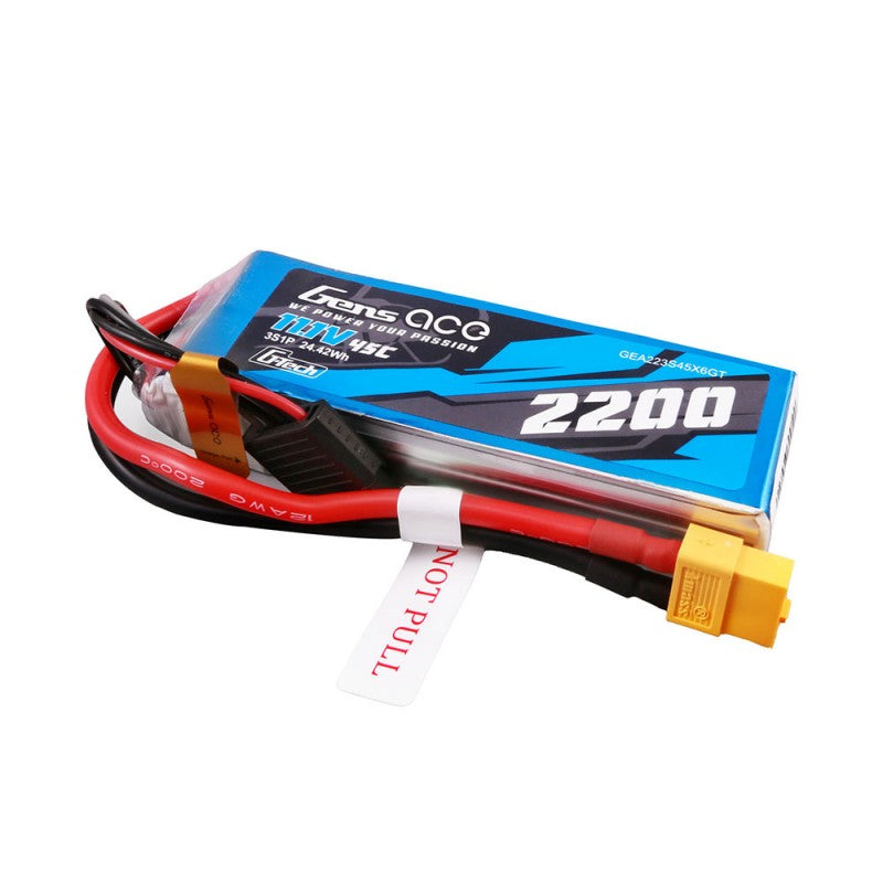 Gens ace G-Tech 2200mAh 11.1V 45C 3S LiPo Battery με XT60 Plug
