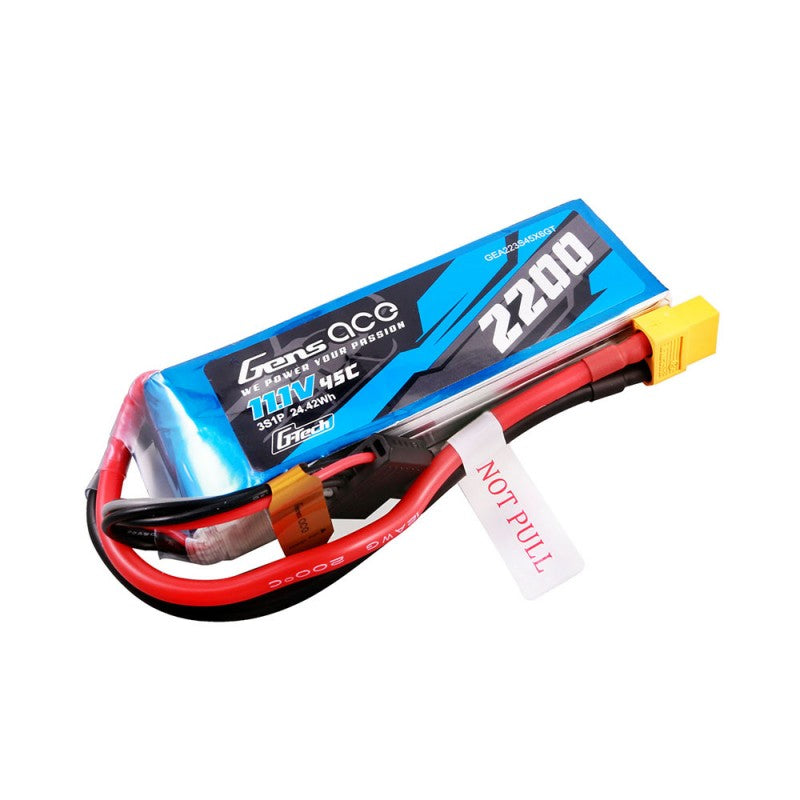 Gens ace G-Tech 2200mAh 11.1V 45C 3S LiPo Battery με XT60 Plug
