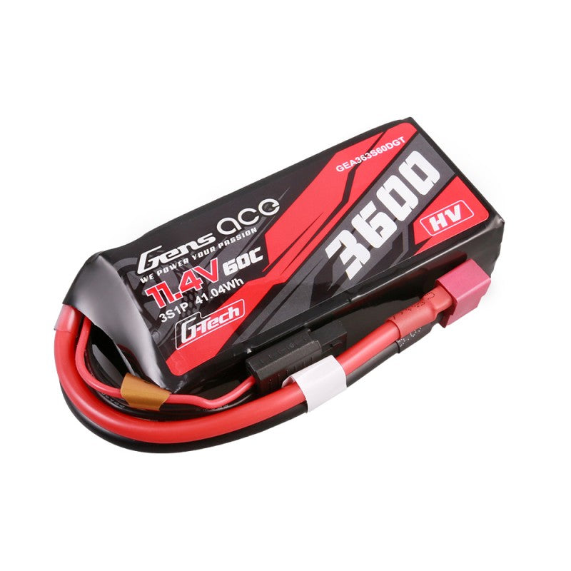 Gens Ace G-Tech 3600mAh 11.4V 60C 3S LiHV Battery T-Plug για Rock Crawlers