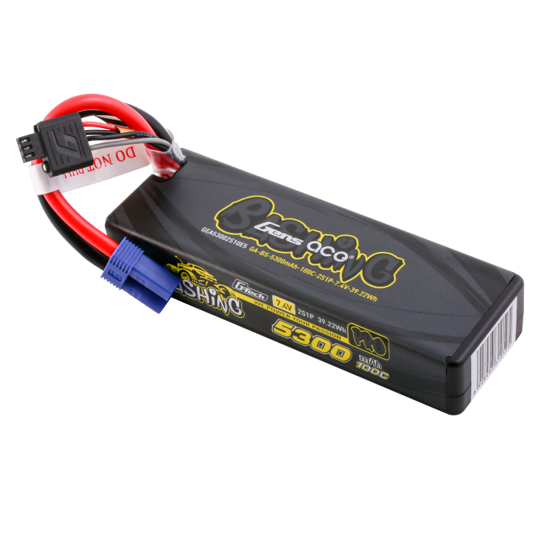 Gens Ace G-Tech 5300mAh 7.4V 100C 2S LiPo Battery EC5 – Bashing Series