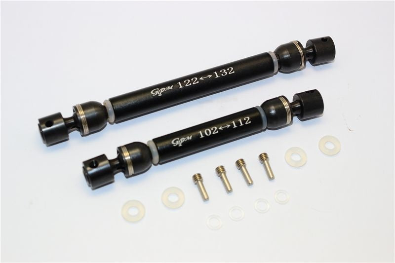 ALUMINUM & STEEL FRONT/REAR CVD MAIN SHAFTS-14PC SET black GPM TRX TRX4 DEFENDER