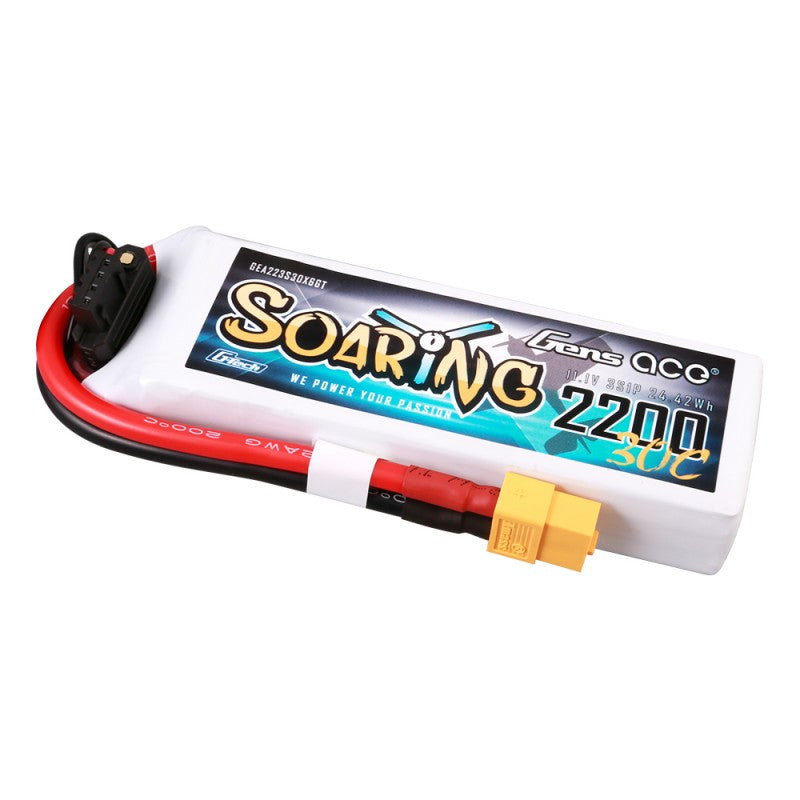 Gens ace G-Tech Soaring 2200mAh 11.1V 30C 3S LiPo Battery με XT60 Plug
