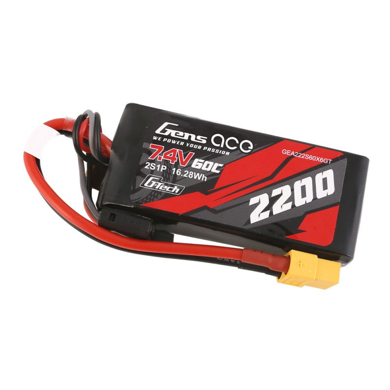Gens ace G-Tech 2200mAh 7.4V 60C 2S LiPo Battery με XT60 Plug