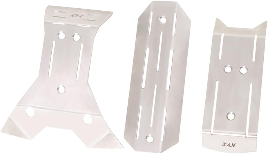ProtonRC Stainless Steel Chassis Armor Set Front & Rear Skid Plate Guard for Traxxas Mini Maxx RC Upgrade Parts