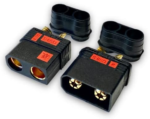 ProtonRC QS8-S Anti-Spark Connector Pair 8mm 130A-200A – Σετ Βυσμάτων Male/Female με Cover