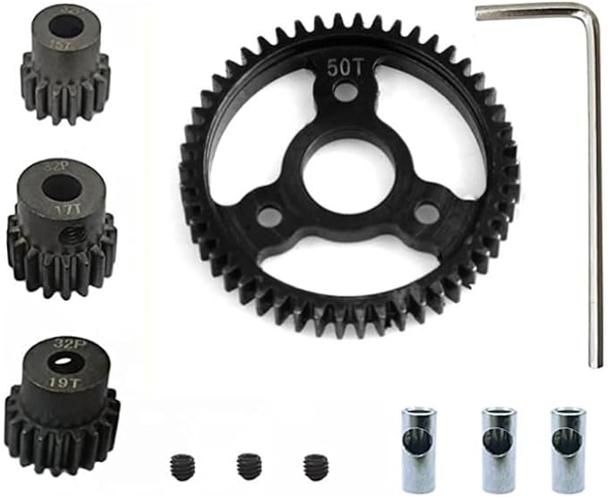 ProtonRC Metal Motor Pionion Gear 50T 15T 17T 19T for Traxxas Slash, Big E Short Course