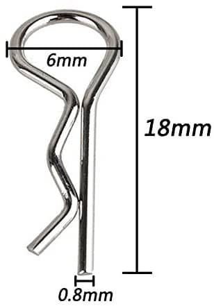 ProtonRC 10pcs Durable Stainless RC Car Shell Body Clip 0.8mm Pins for 1/12 1/16 1/18 1/24 Scale RC