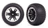 Traxxas Tires & Wheels Alias / RXT Black w. Chrome Ring 2,8 Rear (TSM-Rated) (2)