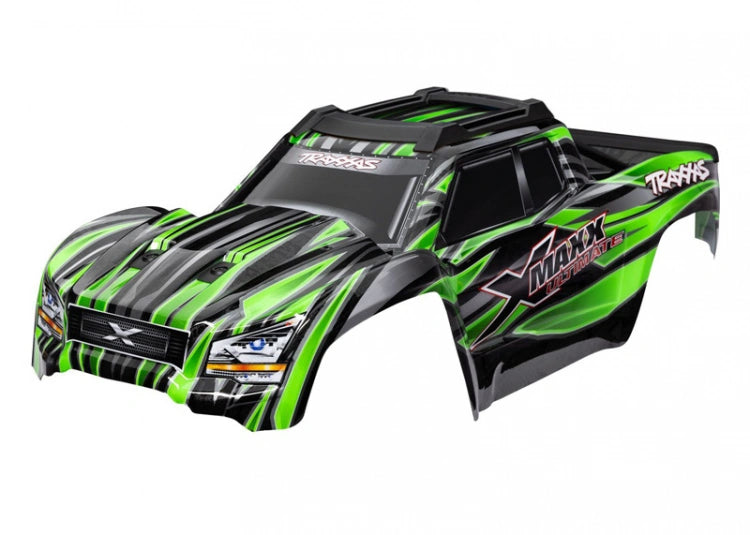 Traxxas X-Maxx Ultimate Green Body | Βαμμένο Αμάξωμα με Body Mounts για X-Maxx Ultimate