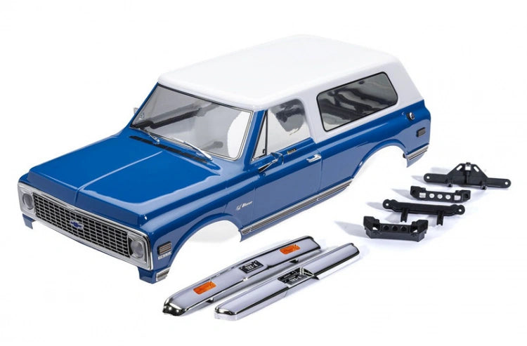 Traxxas TRX-4 1972 Chevy Blazer Clipless Body Blue White Complete