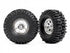 Traxxas Mickey Thompson Baja Pro XS 2.4x1.0 Tires & Wheels Set (2) Chrome TRX9873 για TRX-4M