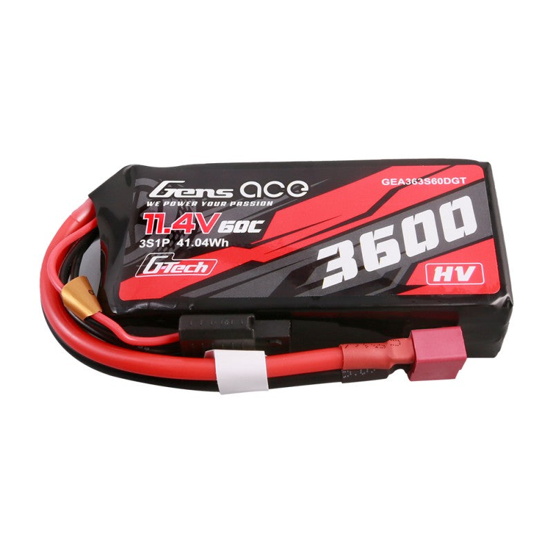 Gens Ace G-Tech 3600mAh 11.4V 60C 3S LiHV Battery T-Plug για Rock Crawlers