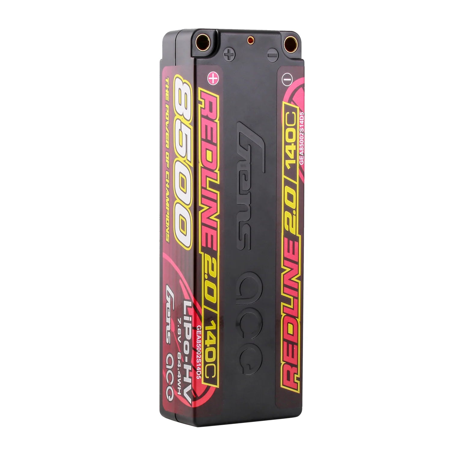 Gens Ace Redline 2.0 8500mAh 7.6V 140C 2S HV Hardcase LiPo Battery 5mm Bullet