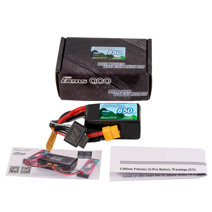 Gens ace G-Tech 850mAh 4S 14.8V 60C LiPo XT60 – Μπαταρία για RC Crawler