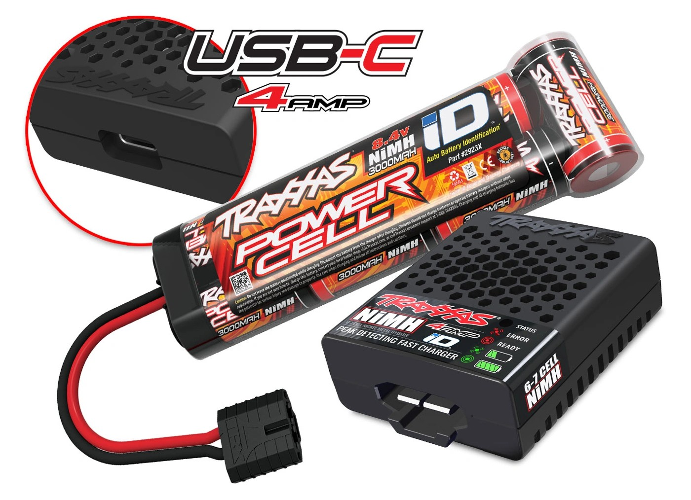 Traxxas Bandit XL-5 1/10 RTR 2WD Buggy RED-X με Μπαταρία 3000mAh & USB-C Φορτιστή