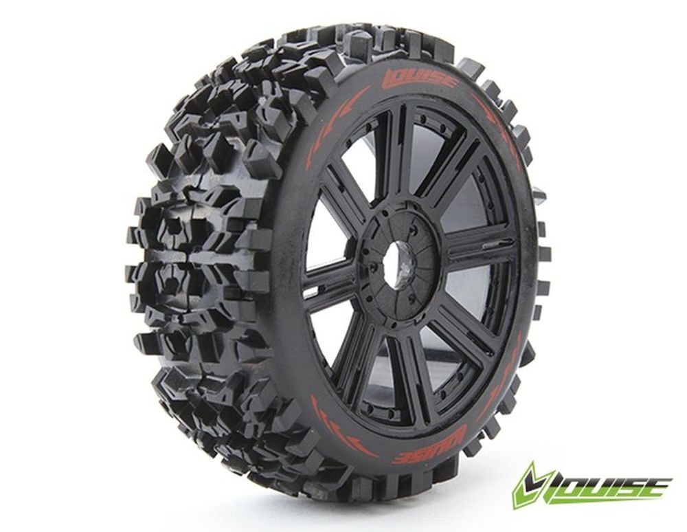 Louise B-PIONEER 1/8 Buggy Sport Tires Soft σε Μαύρες Ζάντες (2pcs) – LT3130SB